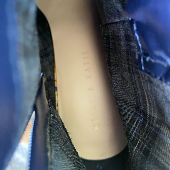 Blue, suede-like material boots. Hardly used, good condition. - Picture 9 of 9